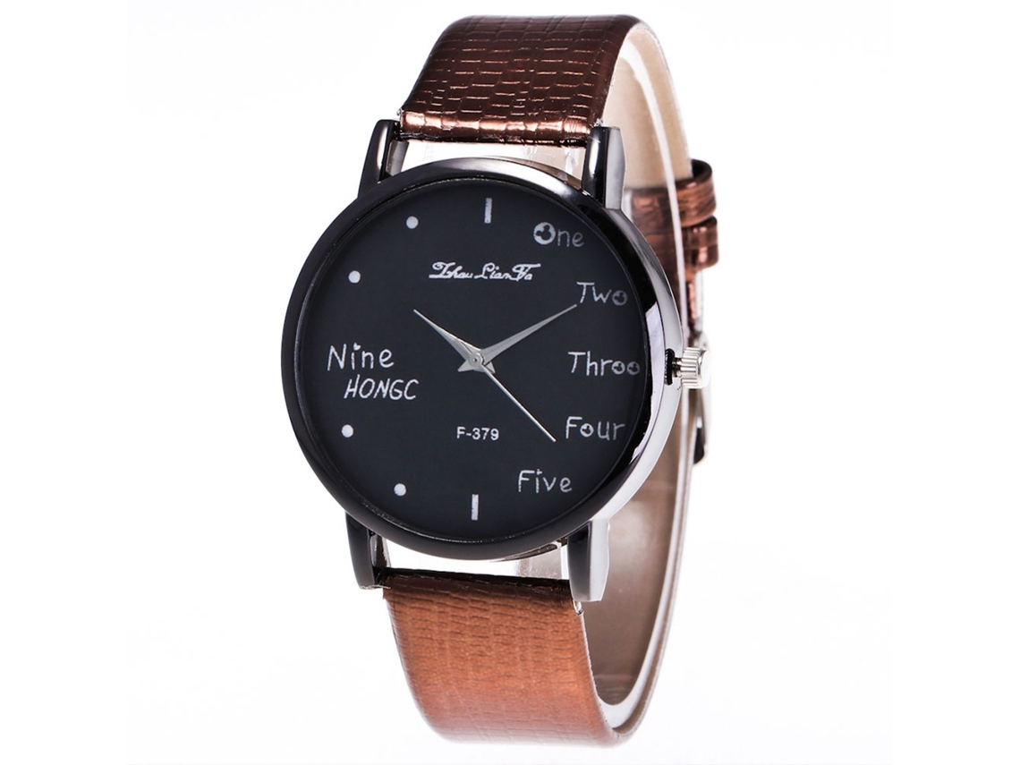 Reloj De Pulsera Analógico Unisex Con Correa De Piel Sintética Negra, Movimiento De Cuarzo, Ideal Para Parejas.