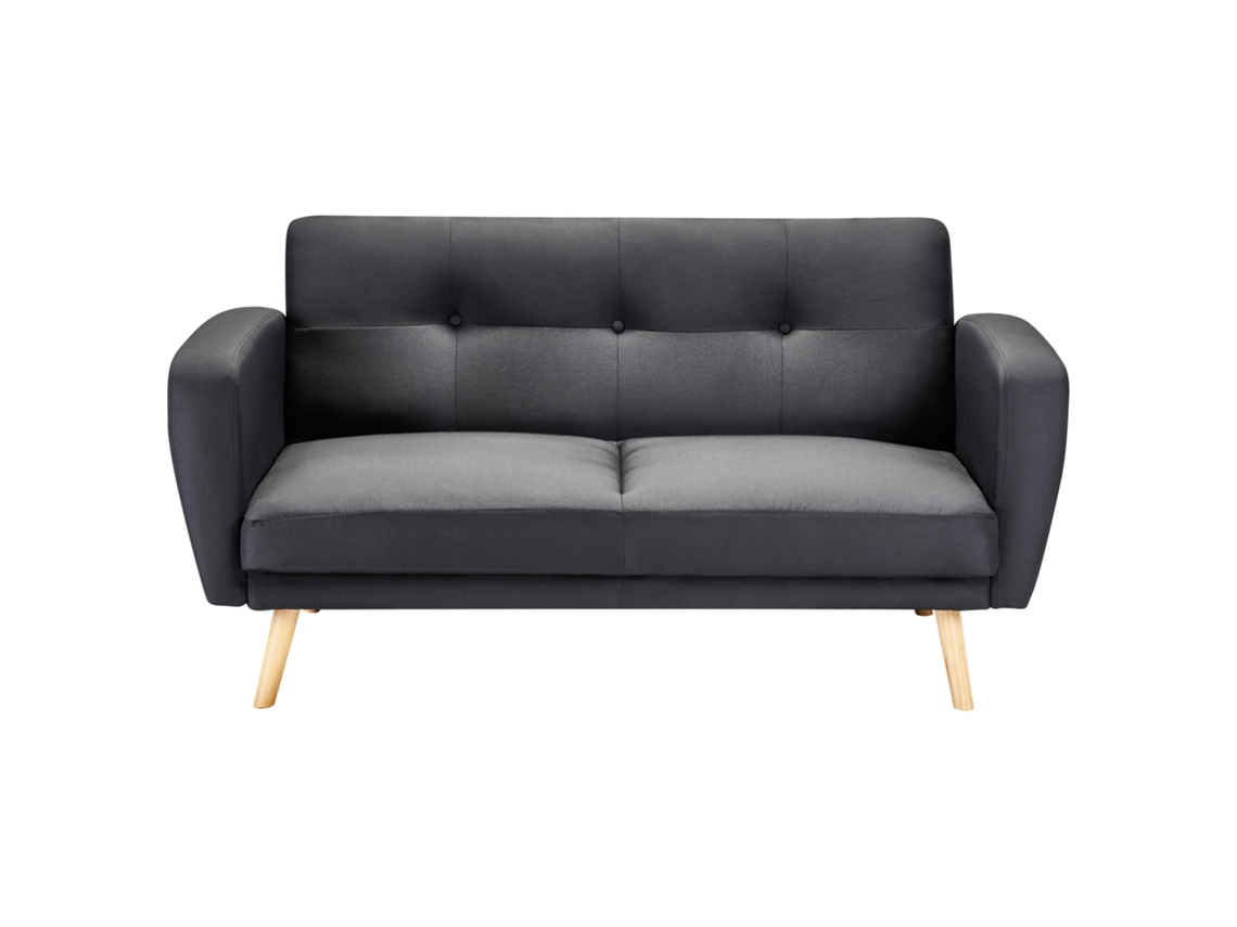 Sofá de 2 plazas BELIANI Florli de Poliéster Negro 155x85x82