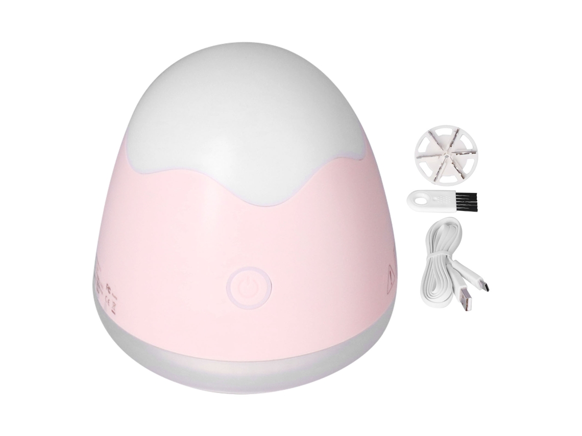 Raspador De Tela Portátil Recargable Con 6 Cuchillas De Acero Inoxidable Y Luz Nocturna Rosa.