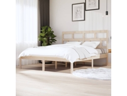 Estructura De Cama De Madera Maciza De Pino 160x200 Cm