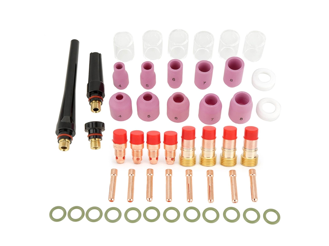 Kit De Accesorios Para Soplete De Soldadura De 49 Piezas, Boquillas De Lente De Gas, Chalecos De Alúmina Wp-17/18/26
