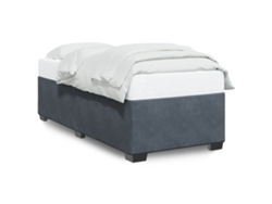 Maison Exclusive - Estructura De Cama Sin Colchón Terciopelo Gris Oscuro 80x200 Cm