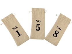 Sacos para Garrafas de Vinho Villcase Numeradas de 1 a 10, 10 Peças, Lavanderia Linho Para Casamento Decoração E