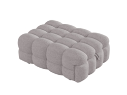 Sofá-cama Extensível Em Tecido Teddy Cinza