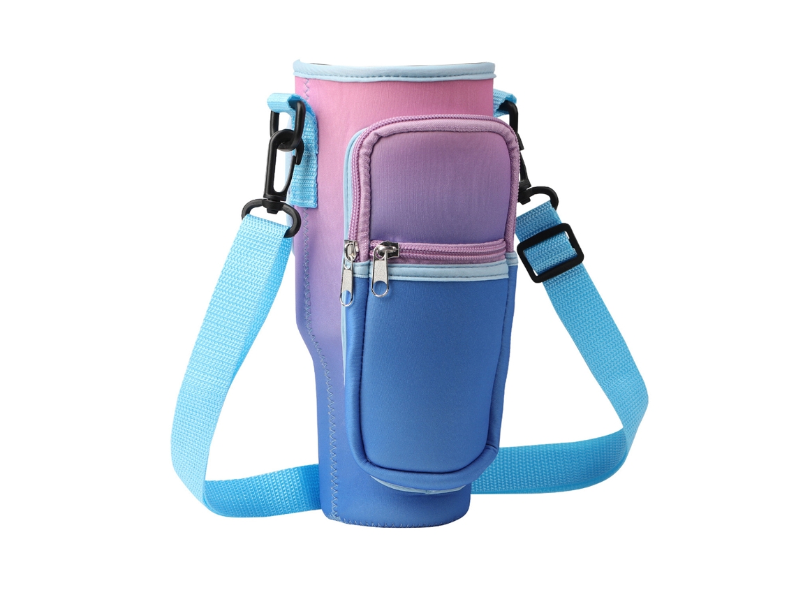 (azul) Bolsa Para Botella De Agua De 40 Oz Con Asa Y Correa De Hombro Ajustable