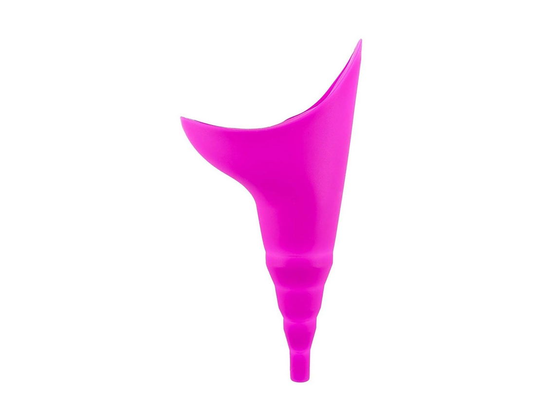 Embudo De Orina Silicona Suave Plegable Antifugas Ligero Para Mujer Camping Viaje Rosa