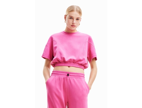 Camiseta de Hombre para Deporte DESIGUAL Corta Deportiva Rosa (L)