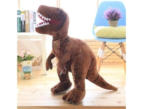 Simulación Dinosaurio Lindo Tyrannosaurus Triceratops Muñeca de Peluche de Juguete 80Cm Marrón