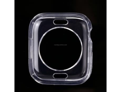 Funda protectora hueca de TPU a prueba de golpes para Apple Watch Series 9/8/7 41 mm (transparente)