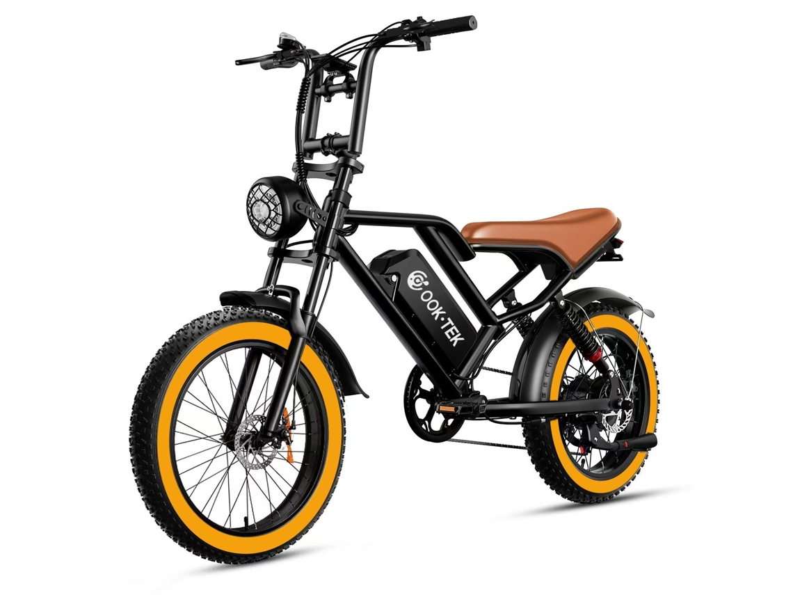 Bicicleta Eléctrica Ook-tek S8 Con Neumáticos Anchos, Batería De 48 V Y 17,5 Ah, Suspensión Completa.