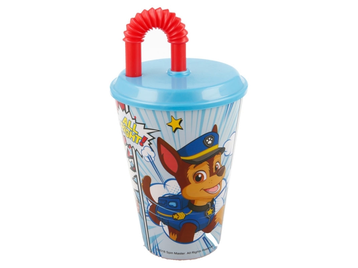 Vaso con pajita PATRULLA CANINA