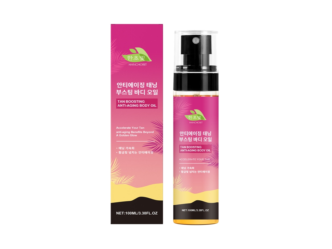 Aceite bronceador con protección solar y cuidado