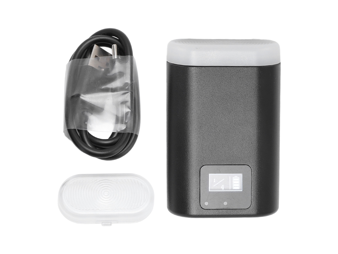Flash Universal Para Cámara Recargable Con Regulable Brillo 5600k Y Hot Shoe Para Gr3 Zv1 Negro