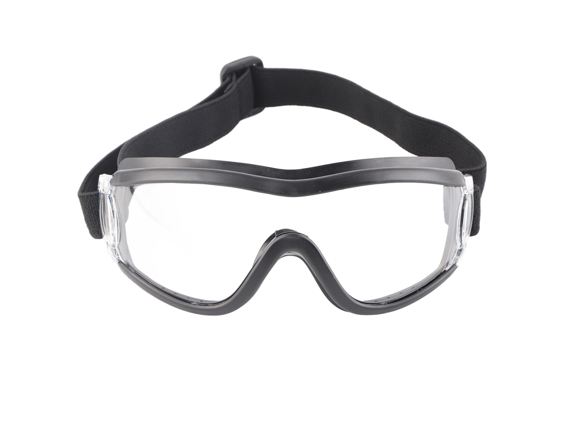Gafas de seguridad transparentes para exteriores, antideslizantes y antiespumante para niños (negras)