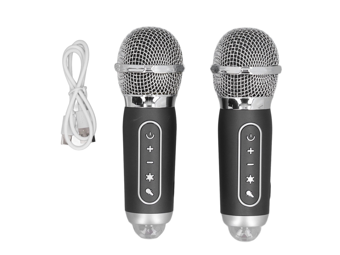 Ats-altavoz Karaoke Bluetooth Inalámbrico Portátil Con 2 Micrófonos Sistema Para Niños Fiesta En Casa