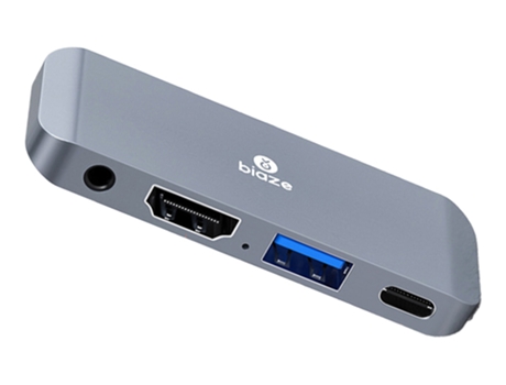 Adaptador BIAZE R31 4In1 Tipo-C a Usb3.0 Pd60W Hdmi Aux 3.5Mm para Huawei Mate40/P50 S20 Ipad Pro
