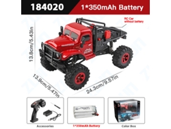 Mini Coche Rc 118 4wd Off Road Con Luces Led 2.4g, Vehículo Eléctrico De Escalada, Control Remoto Para Niños, Rojo Aeuzwr