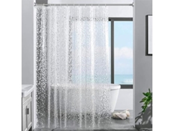 Cortina de ducha Jortmrd 180180 de plástico transparente, impermeable y resistente al moho