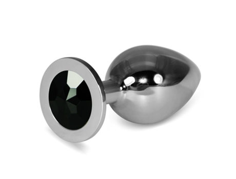 Plug Anal Metal Rosebud Classic Con Joya Negro Talla L LOVETOY
