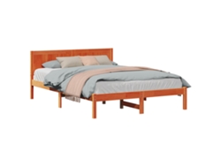 Maison Exclusive - Estructura De Cama Marrón 140 X 200 Cm Madera Maciza De Pino