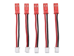 Adaptador de cable PH2.0 2P a JST macho a macho para batería RC, extensión para Axial SCX24 1/24, 5 unidades