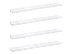Juego de 4 estantes de pared de mármol blanco MAISON EXCLUSIVE (80x9x3 cm)