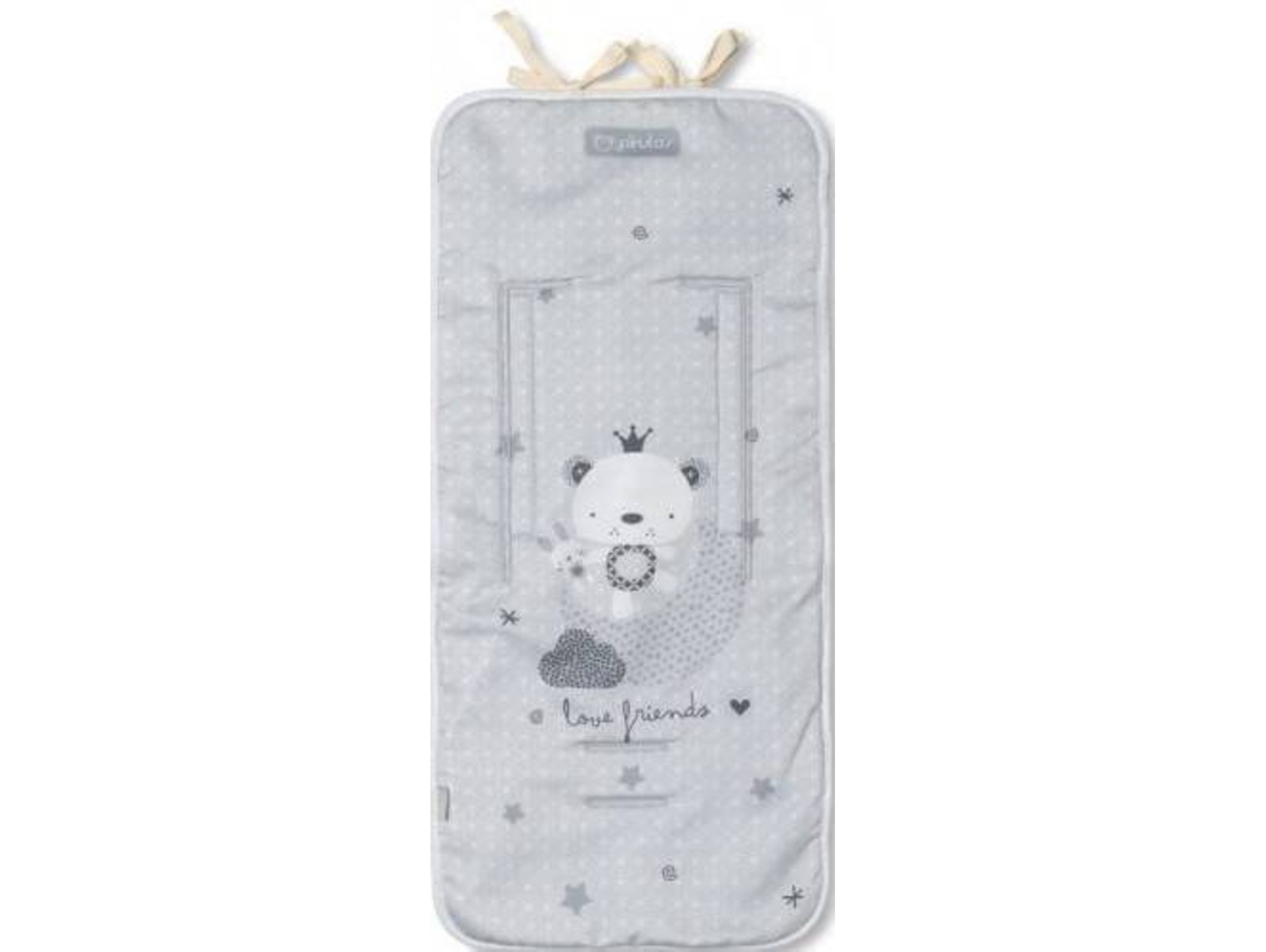 Funda PIRULOS Microlina Love Friends Blanco y Gris