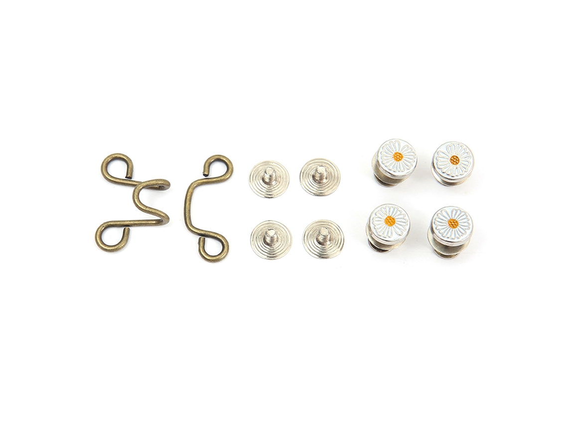 Botão de Cintura para Calças Ajustável Sem Prego Removível de Metal Broche Decorativo