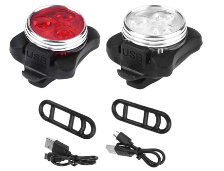 Faro delantero para bicicleta, recargable por USB, luz delantera para bicicleta, resistente al agua, foco ajustable, luz para bicicleta, 3 modos de...