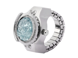 Reloj De Pulsera Rosa Para Mujer Con Caja Abatible, Cuarzo Azul, A La Moda.