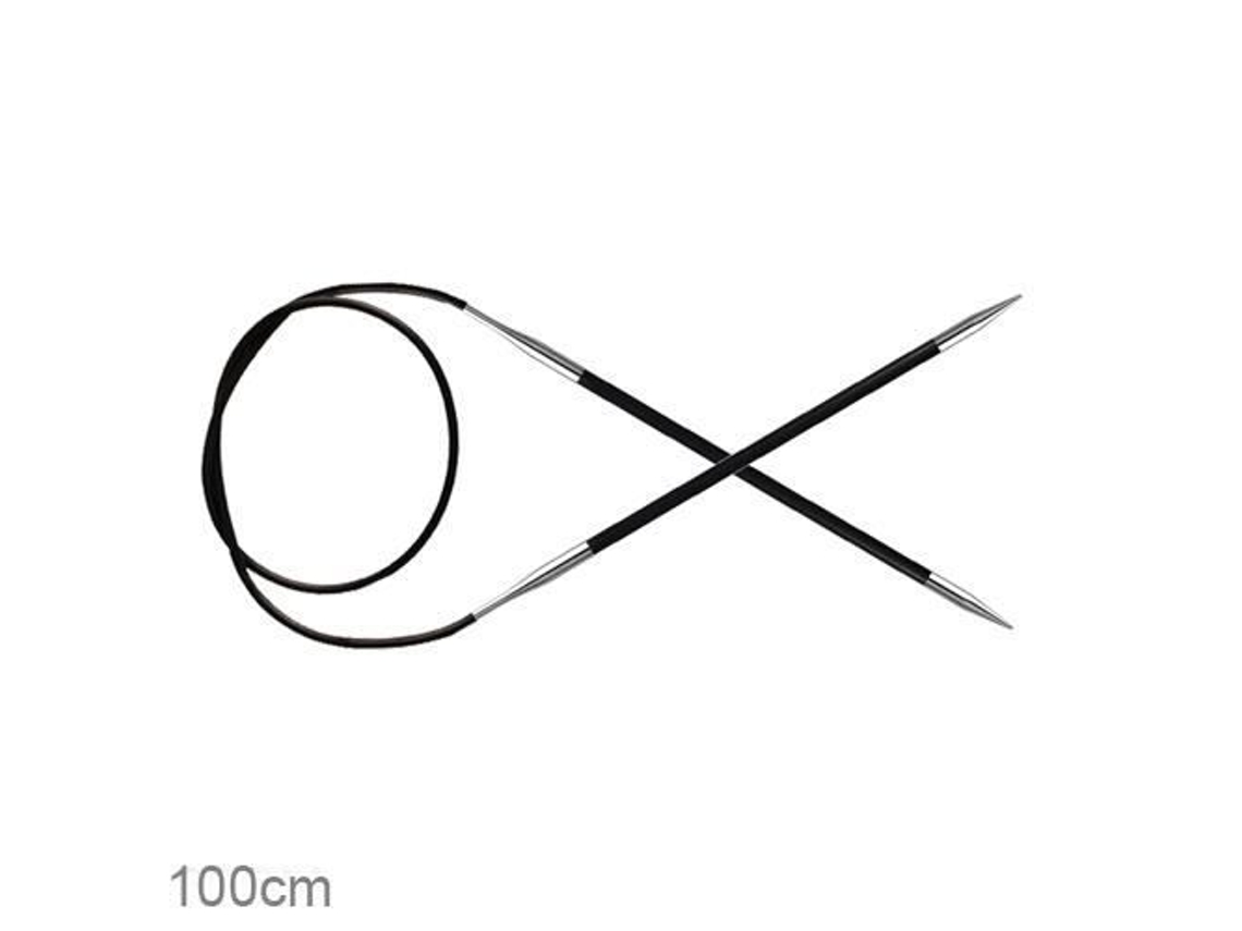 Aguja circular fija Karbonz 100cm, 2mm