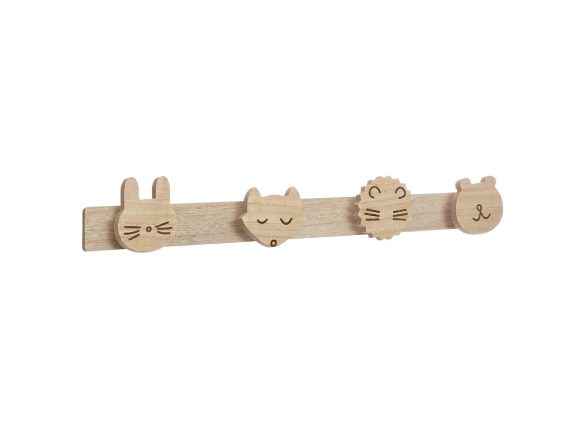 Perchero infantil Wild en madera 5 ganchos WELLHOME