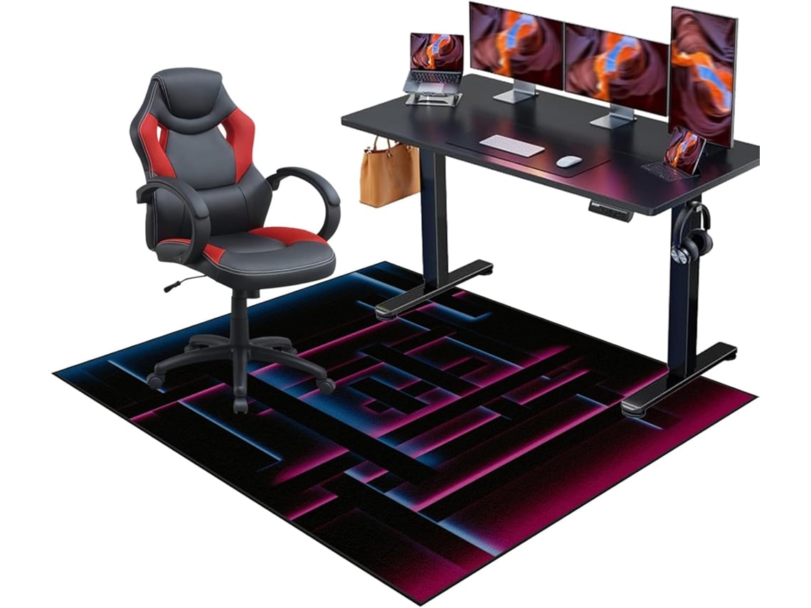 Tapete Cadeira Gamer Protetor Piso Escritório Antiderrapante 80 X 140 Cm Pisos Duros | Cadeiras