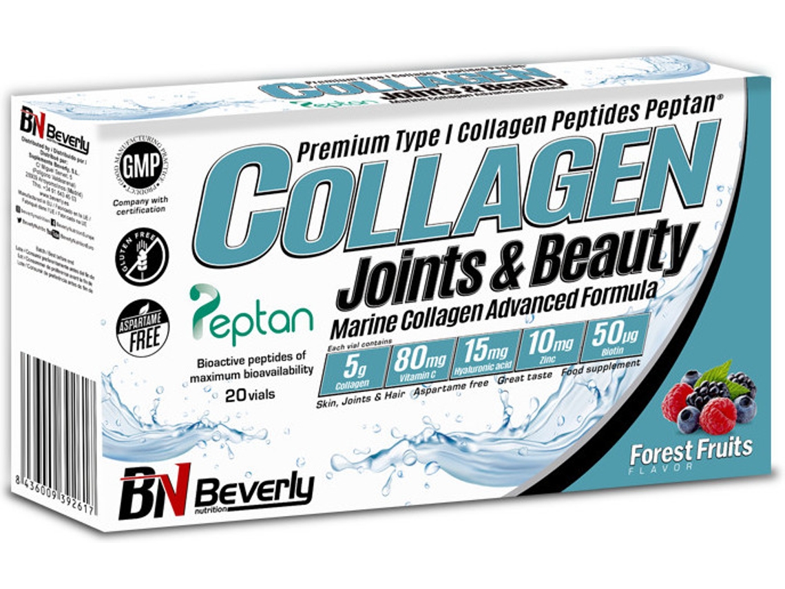 Complemento Alimentar BEVERLY NUTRITION Collagen Joints & Beauty 20 Viales