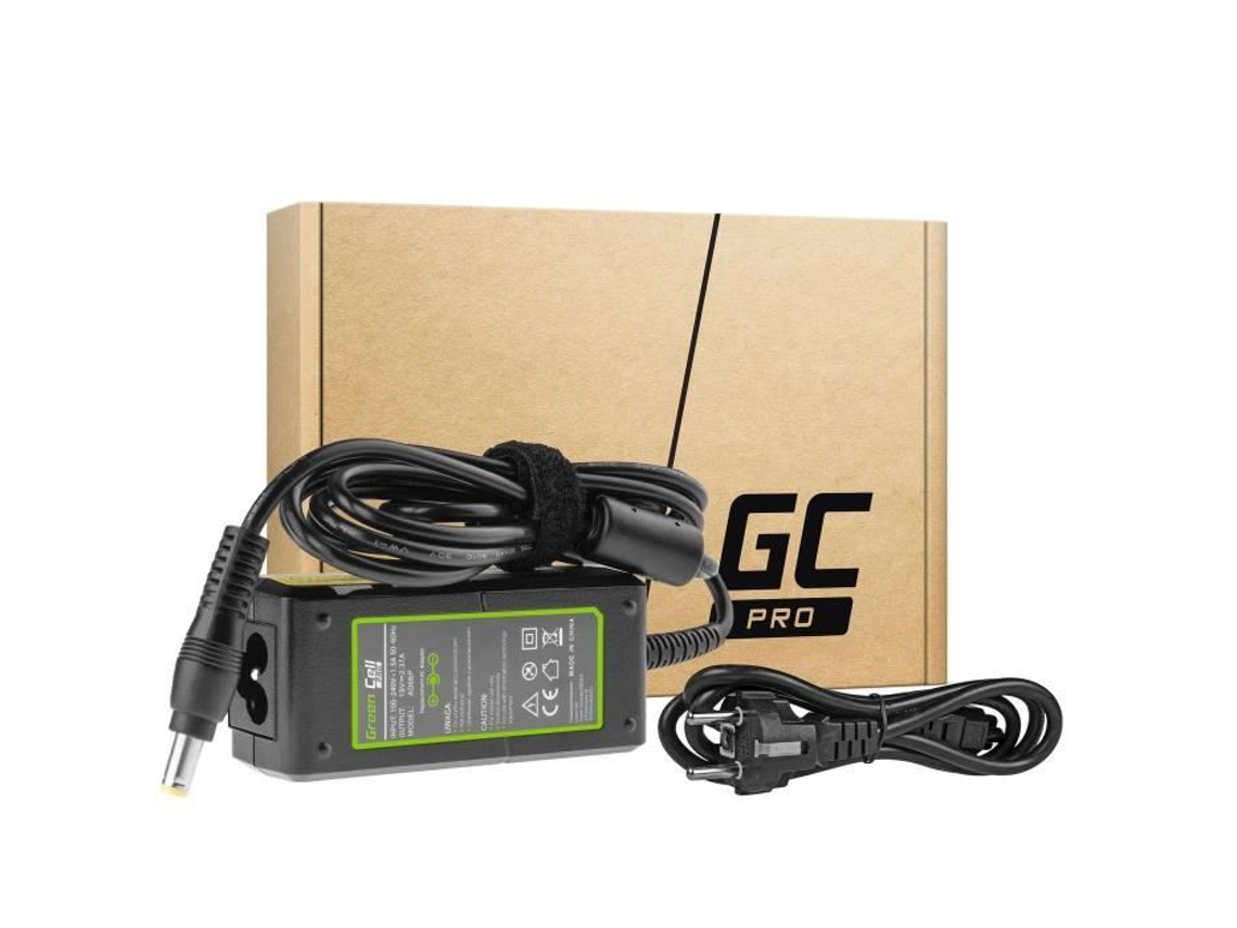 Cargador de celda verde 45W 19V 2.37A para Acer Aspire E5-511 E5-521 E5-522 E5-573 E5-573G E5-771 Es1-131 Es1-512 Es1-531 V3-371 V5-171 GREENCELL