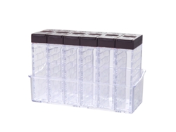 Recipiente Transparente Para Especias Con Tapa De Doble Apertura Para Cocina/cafetería.