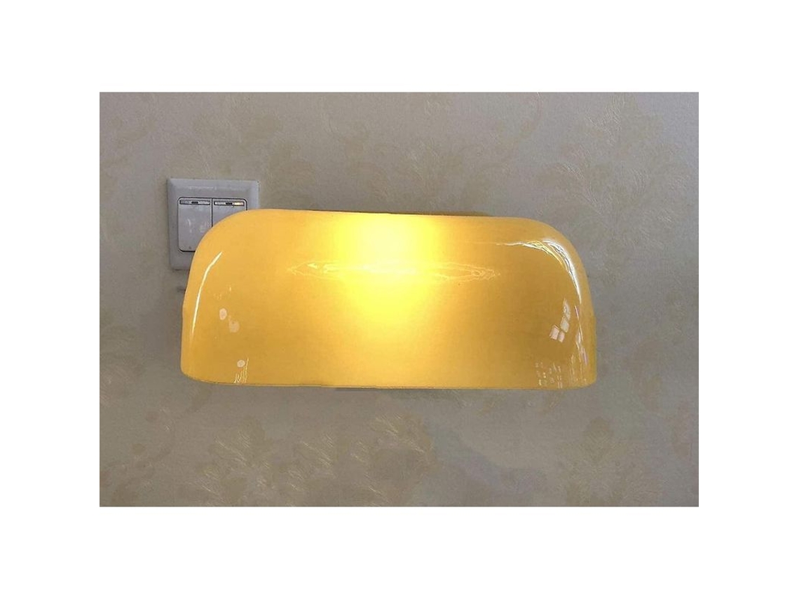 Portalámparas De Cristal De Repuesto Para Lámpara De Mesa, Color Amarillo.