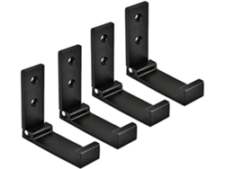 HYMNORA Gancho Plegable 4 Piezas para Ropa Baño Negro