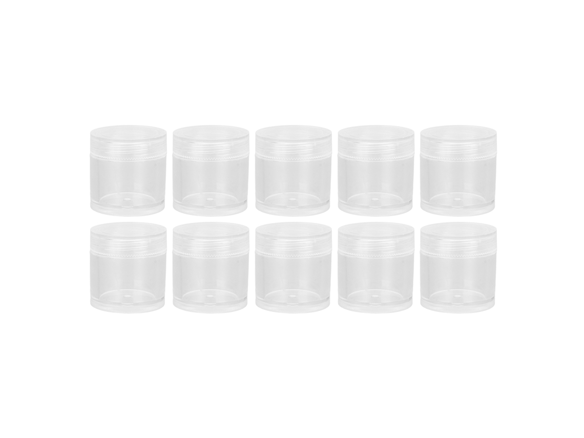10 unidades de contenedor de uñas de polipropileno transparente e impermeable, para uñas postizas, accesorios cosméticos y de joyería.
