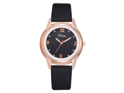 Reloj De Pulsera De Cuarzo Sencillo Y Elegante Con Correa De Piel Sintética, Estilo Redondo Y Formal.
