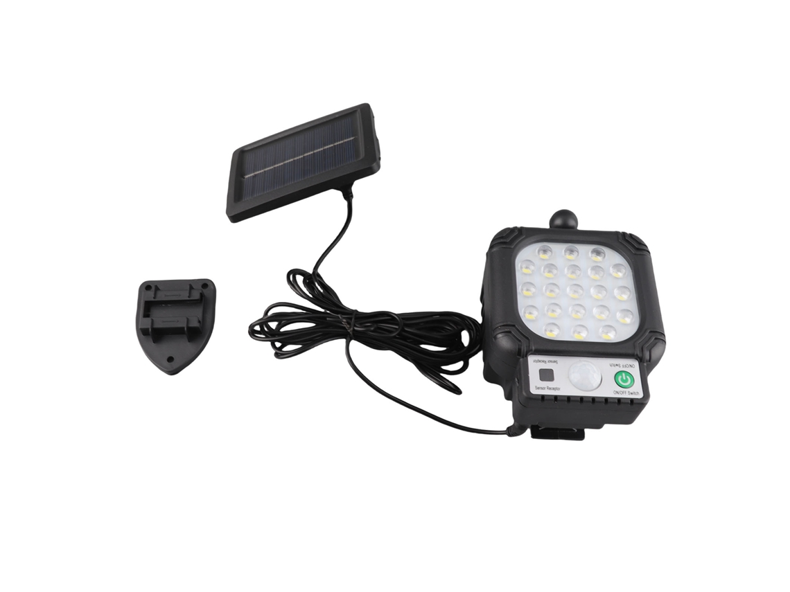 Yncm2026-luz Solar De Pared Led 21 Perlas Super Brillante Ip65 Exterior Con Sensor De Movimiento Y Cable 11.2ft