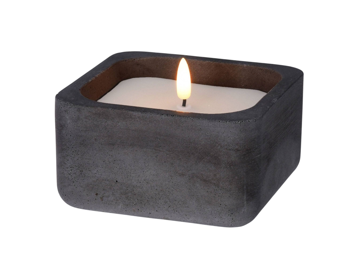 Vela led formato cuadrado color negro WELLHOME