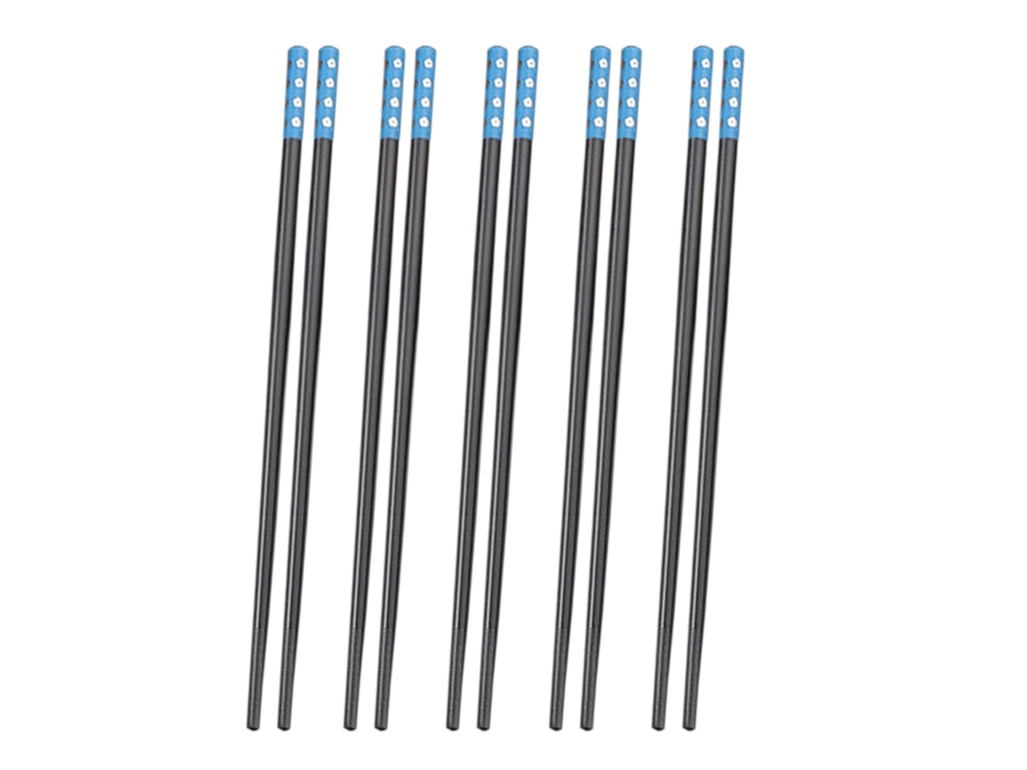 Palillos Reutilizables - Juego de 5 Pares de Fibra de Vidrio JEIIBRZUI