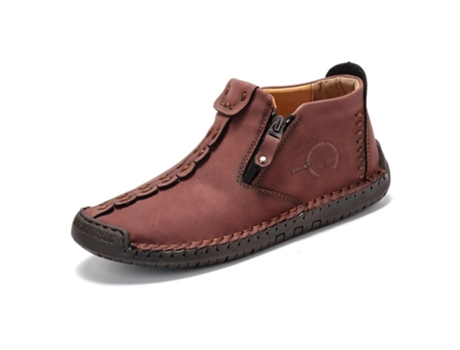 Zapatillas SLOWMOOSE Vintage pu cuero pisos botines (Talla: 10,5)