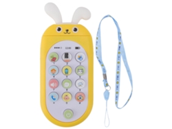 Rebe-juguete Teléfono Móvil Infantil Cartoons Educativo Musical Multifuncional Con Cordón Amarillo Para Bebé