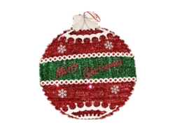 Bola de Navidad Leve Led Vermelho Prateado Blanco Plástico Polipropileno