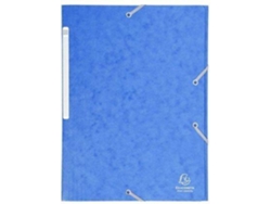 Carpeta de Cartón A4 EXACLAIR Azul con 3 Pestañas (150 Hojas)
