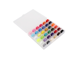TRUYUETY Hilos de Costura Coloridos con Carretes de Plástico para Bordado en Casa