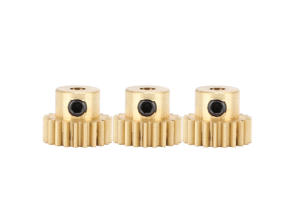 3 Piezas De Engranajes De Cobre Para Coche Rc M0.6, Diámetro 3.175 Mm Con Tornillo De Fijación M3 Para Hsp 1/10 21t