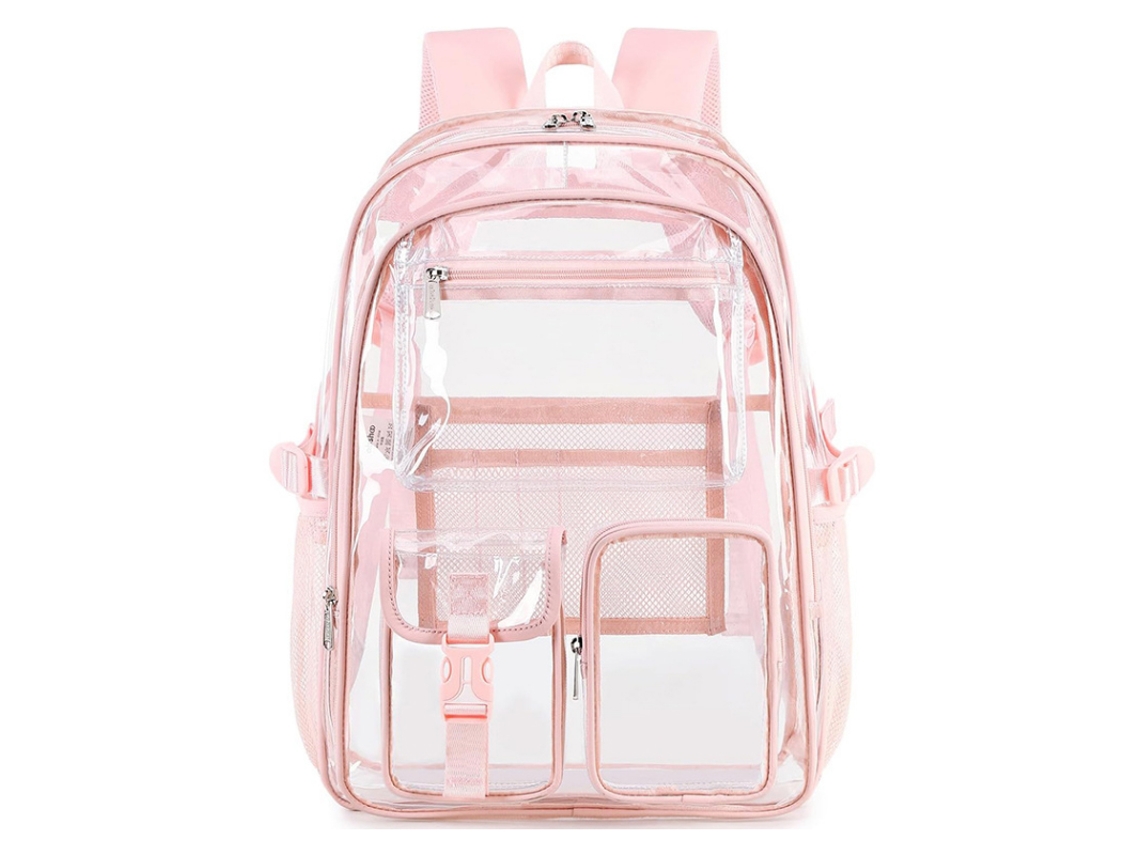 Mochila Transparente Mochila Rosa Para Portátil De Pvc